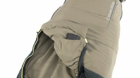 Outwell Convertible Junior Dzieci Śpiwór typu mumia Poliester Oliwkowy