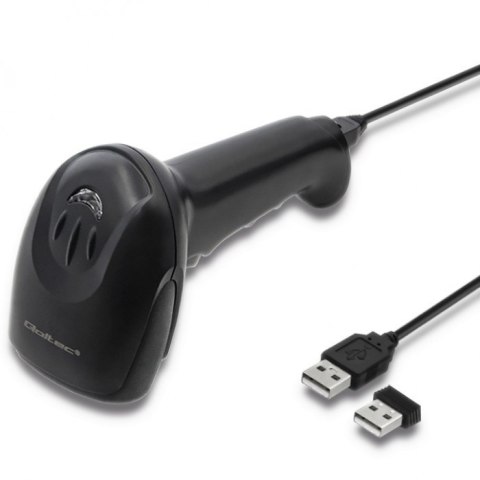 QOLTEC BEZPRZEWODOWY CZYTNIK KODÓW 1D | 2D | CZARNY