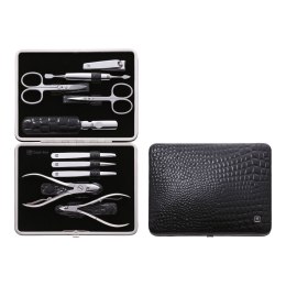 ZESTAW DO MANICURE Zwilling Classic Inox - skórzane etui, 10 elementów - Czarny