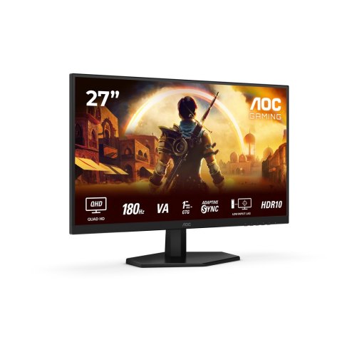 Monitor AOC Q27G42XNE 27 cali, VA, QHD, 16:9, 180 Hz, 1 ms, 2560 x 1440, 300 cd/m2, 2 HDMI, Czarny