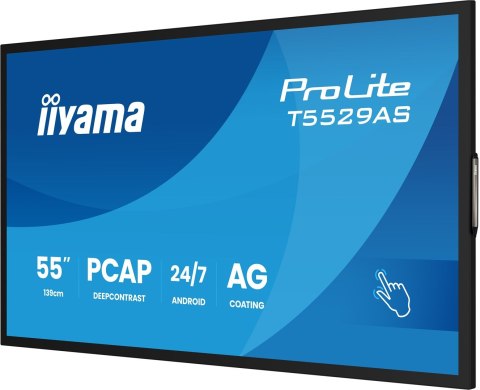 Monitor dotykowy IIYAMA 139cm (55") T5529AS-B1AG 16:9 M-Touch 2xHDMI+UBS-C (Speditionsversand)