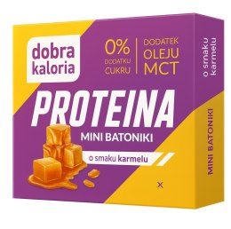 DOBRA KALORIA Mini batoniki PROTEINA z olejem MCT o smaku karmelu 6x17g KUBARA