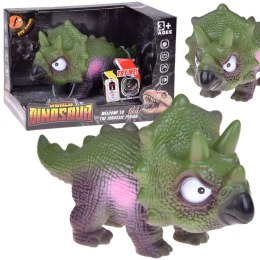 Interaktywny gumowy dinozaur triceratops figurka z dźwiękiem RYCZY ZA5726