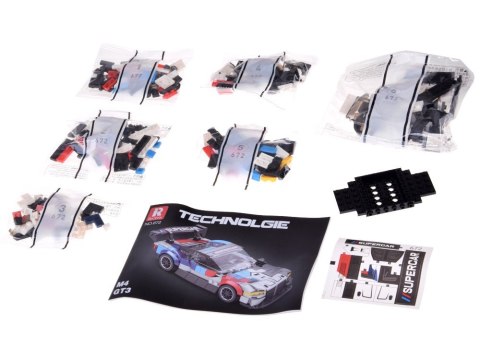 Klocki techniczne Superauto WYŚCIGOWE malowanie, spojler 363-ele ZA5780