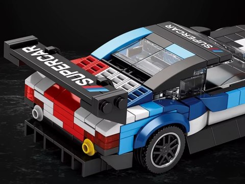 Klocki techniczne Superauto WYŚCIGOWE malowanie, spojler 363-ele ZA5780