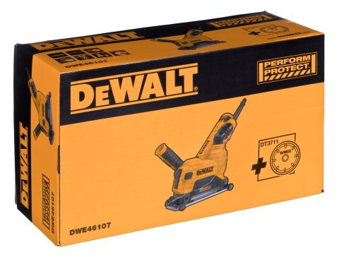SZLIFIERKA KĄTOWA DEWALT DWE46107 + OSŁONA PRZECIWPYŁOWA 1400W 125MM