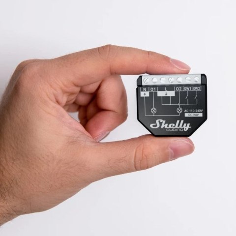 Shelly Qubino Wave 2PM - 2-kanałowy przekaźnik dopuszkowy/sterownik Z-Wave 230 V