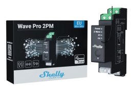 Shelly Wave Pro 2PM 2-kanałowy przekaźnik na szynę DIN z pomiarem energii Shelly Qubino