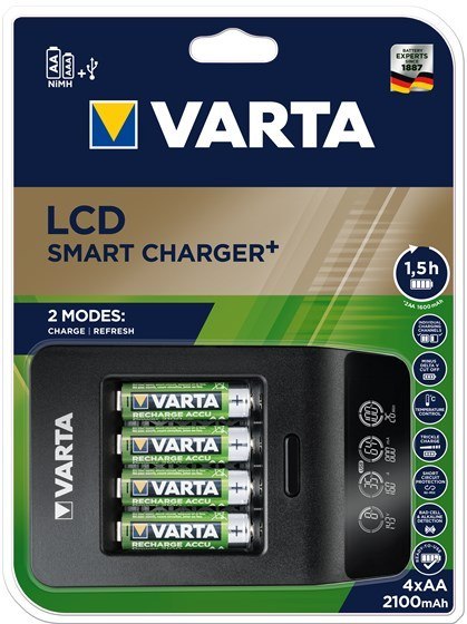 VARTA ŁADOWARKA LCD SMART CHARGER 57684 + 4X2100MAH
