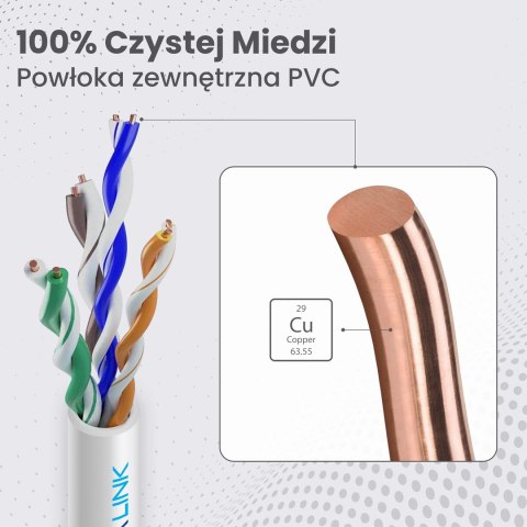 Extralink Kabel sieciowy skrętka CAT5E UTP (U/UTP) V2 Wewnętrzny 305M