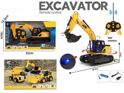 Koparka R/C 1:24 światło dźwięk ładowanie USB wind