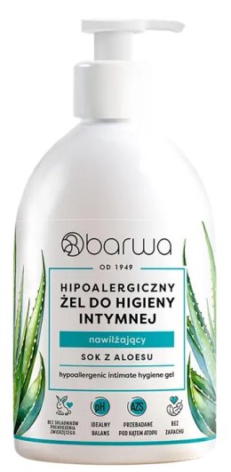 Hipoalergiczny żel do higieny intymnej aloes 500ml BARWA