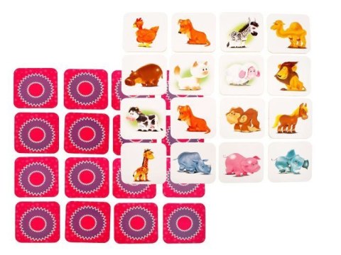 Jawa Gra Memory ZWIERZĘTA mini układanka dla przedszkolaków GR0366