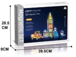 Klocki magnetyczne świecące 63el