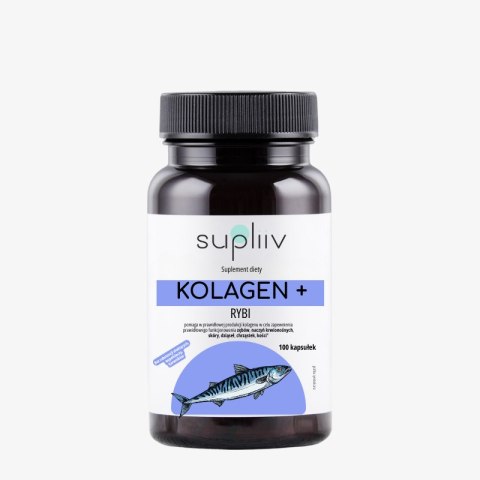 Kolagen rybi + witamina C 100 kaps. SUPLIIV