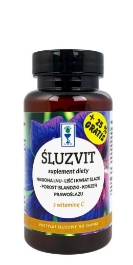 Śluzvit pastylki bez cukru SŁOIK 80g + 25% gratis PLANTA-LEK