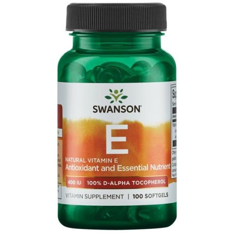 SWANSON Witamina E naturalna 400IU, 100sgels.