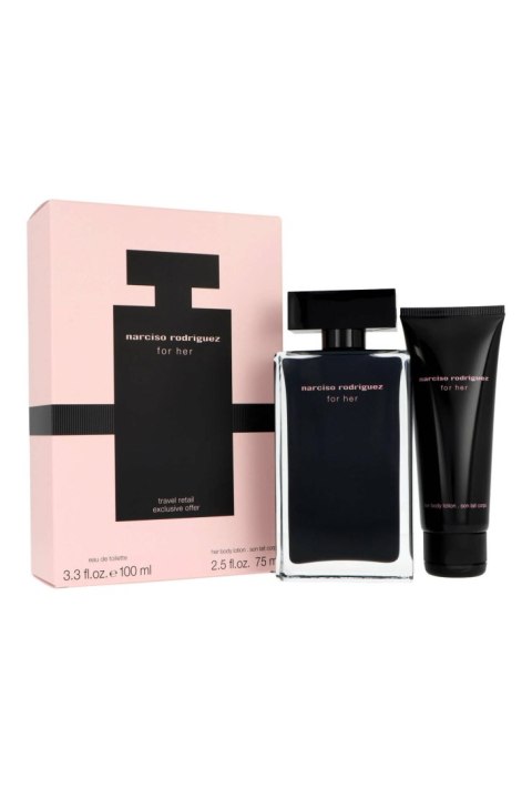 Zestaw Narciso Rodriguez For Her Edt 100ml + Body Lotion 75ml Zestaw Narciso Rodriguez For Her Edt 100ml + Body Lotion 75ml