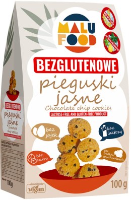 MALU FOOD Ciastka Pieguski jasne bezglutenowe bez cukru 100g