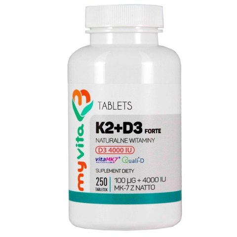 MyVita Witamina K2 100mcg + D3 4000 IU, 250tabl.