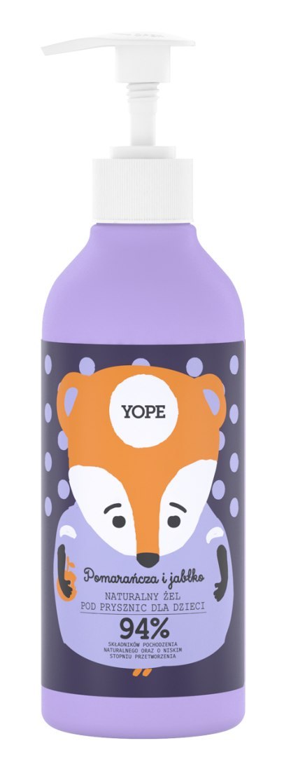 YOPE Żel pod prysznic dla dzieci Pomarańcza i jabłko 400ml